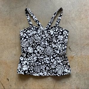 Beautiful black and ivory corset top